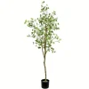Milan Leaf Tree In Black Planter-Kirkland's Home Shop