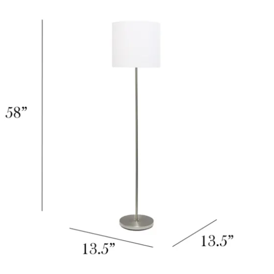 Minimal Brushed Nickel Stem Floor Lamp-Kirkland's Home Flash Sale