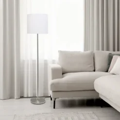 Minimal Brushed Nickel Stem Floor Lamp-Kirkland's Home Flash Sale