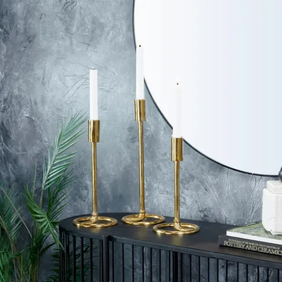Minimalist Circle Base 3-Pc. Candlestick Set-Kirkland's Home Sale