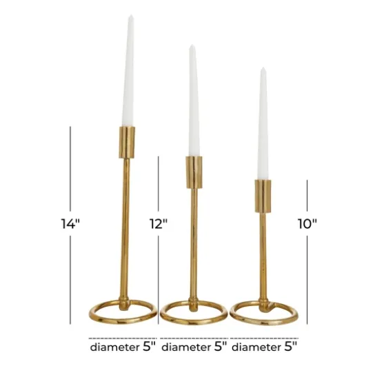 Minimalist Circle Base 3-Pc. Candlestick Set-Kirkland's Home Sale