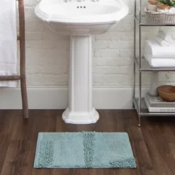 Mint Asymmetrical Cotton Bath Mat, 24 In.-Kirkland's Home Flash Sale