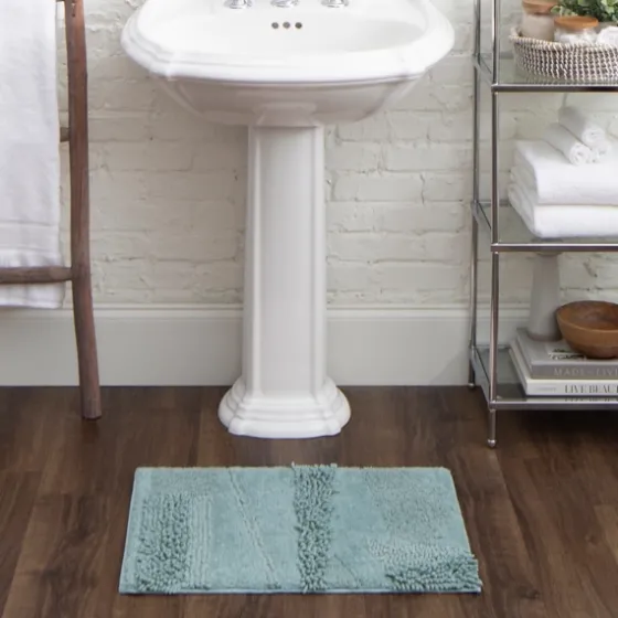 Mint Asymmetrical Cotton Bath Mat, 60 In.-Kirkland's Home Flash Sale