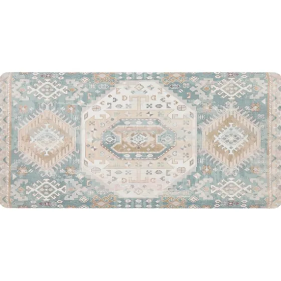 Mint Medallion Cushioned Kitchen Mat-Kirkland's Home Fashion