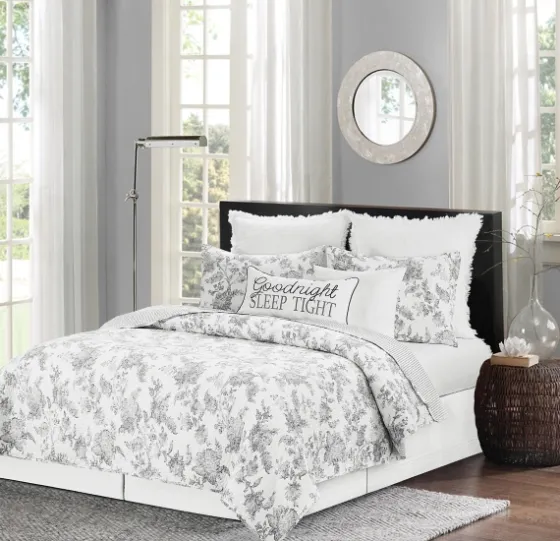 Miriam Floral & Stripe 3-Pc. King Quilt Set-Kirkland's Home Clearance