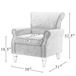 Miriam Nailhead Trim Armchair-Kirkland's Home Best Sale