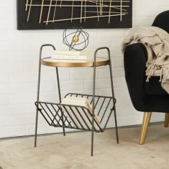 Mirror Top Magazine Rack Side Table-Kirkland's Home Cheap