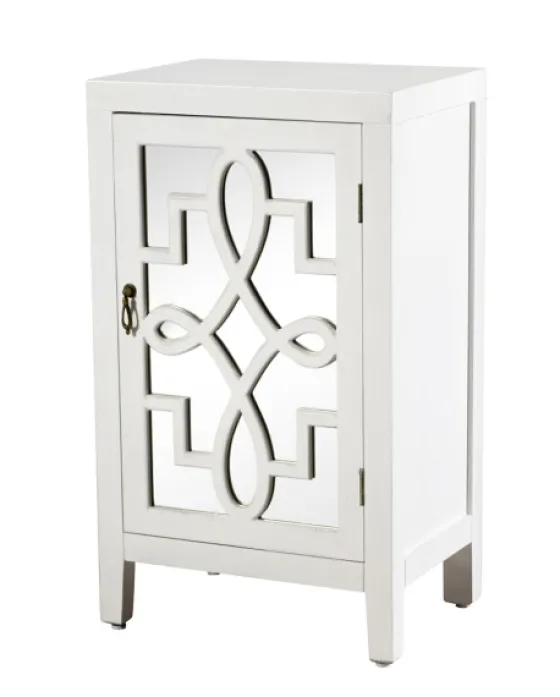 Mirrored 1-Door Cabinet With Overlay Pattern-Kirkland's Home Flash Sale