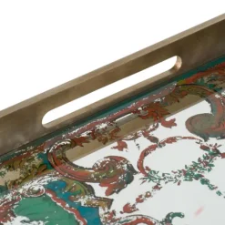 Mirrored Moroccan Pattern Tray With Gold Edges-Kirkland's Home Cheap