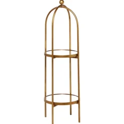 Mirrored Two-Tier Cage Shelf-Kirkland's Home Outlet