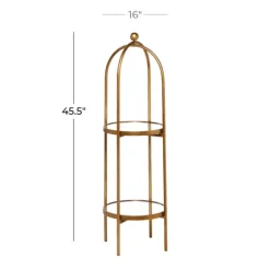 Mirrored Two-Tier Cage Shelf-Kirkland's Home Outlet