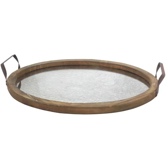 Mirrored Wood Oval Tray-Kirkland's Home Flash Sale