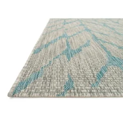 Mist And Aqua Chevron Outdoor Area Rug, 5X7-Kirkland's Home Shop