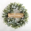 Mixed Greenery Welcome Sign Wreath-Kirkland's Home New