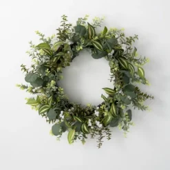 Mixed Greens And Wildflowers Wreath, 22 In.-Kirkland's Home Cheap