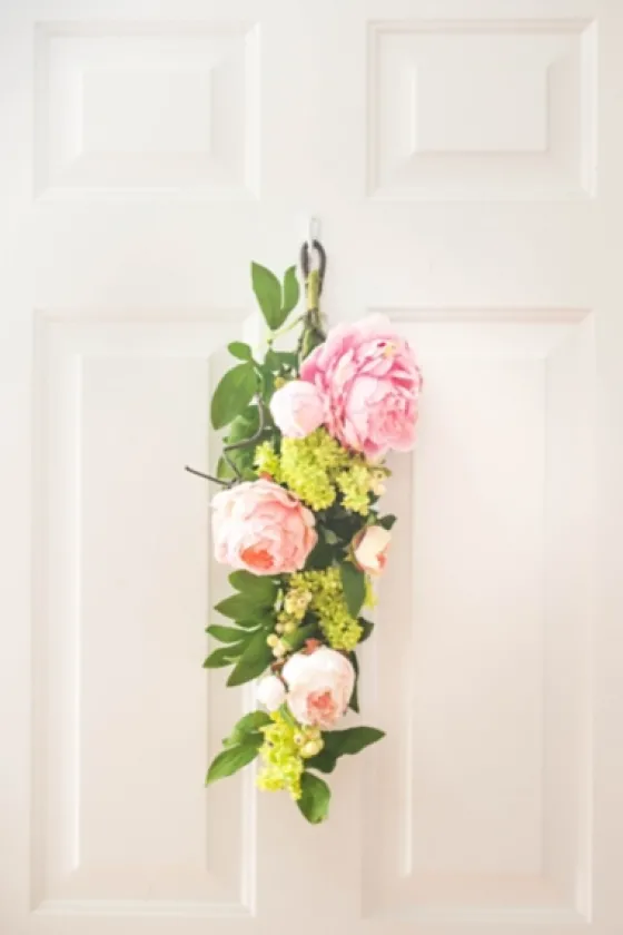 Mixed Peony And Hydrangea Swag Teardrop-Kirkland's Home Outlet