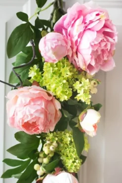 Mixed Peony And Hydrangea Swag Teardrop-Kirkland's Home Outlet