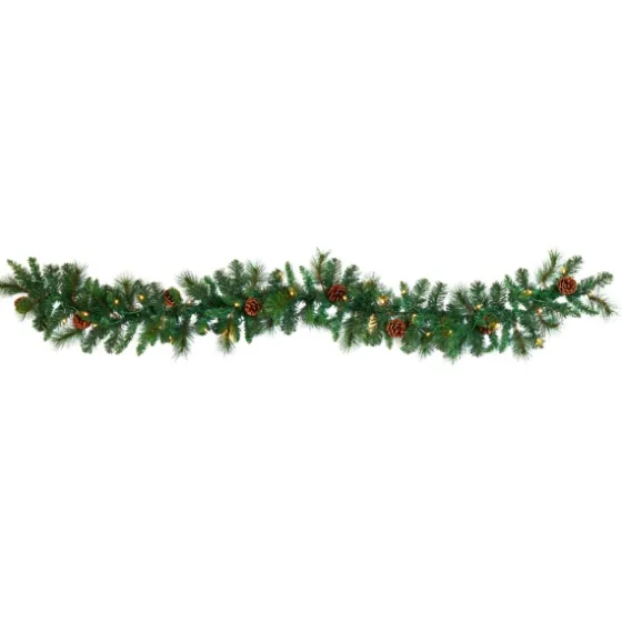 Mixed Pine Clear Led Lighted Garland-Kirkland's Home Online