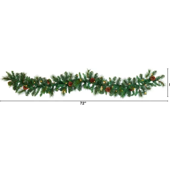 Mixed Pine Clear Led Lighted Garland-Kirkland's Home Online