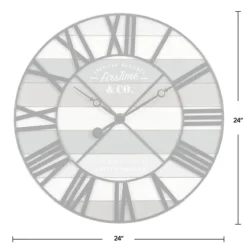 Mixed Plank And Black Metal Wall Clock-Kirkland's Home Best Sale