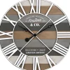 Mixed Planks And White Wooden Wall Clock-Kirkland's Home Shop