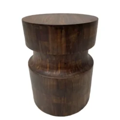 Mocha Hourglass Mango Side Table-Kirkland's Home Outlet