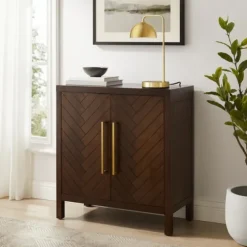 Mocha Mod Herringbone Cabinet-Kirkland's Home Cheap