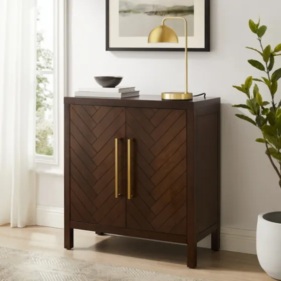 Mocha Mod Herringbone Cabinet-Kirkland's Home Cheap