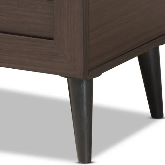 Mocha Tall Slatted Shoe Storage Cabinet-Kirkland's Home Hot