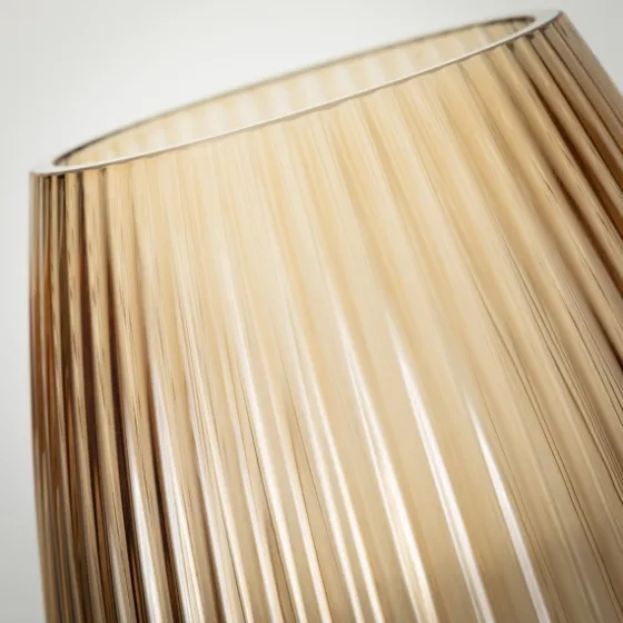 Modern Amber Ribbed Glass Vase-Kirkland's Home Hot