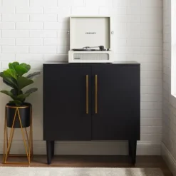 Modern Black And Gold Cabinet-Kirkland's Home Cheap