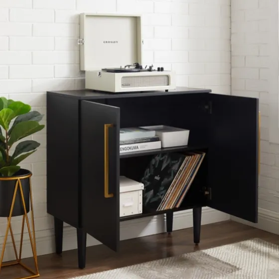 Modern Black And Gold Cabinet-Kirkland's Home Cheap