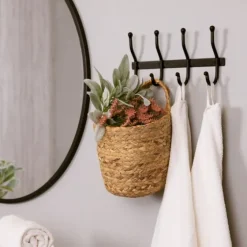 Modern Farmhouse Black Metal Wall Hooks-Kirkland's Home Outlet