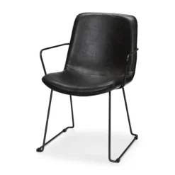 Modern Leather Wire Frame Dining Chair-Kirkland's Home Shop