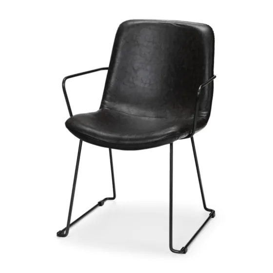 Modern Leather Wire Frame Dining Chair-Kirkland's Home Shop