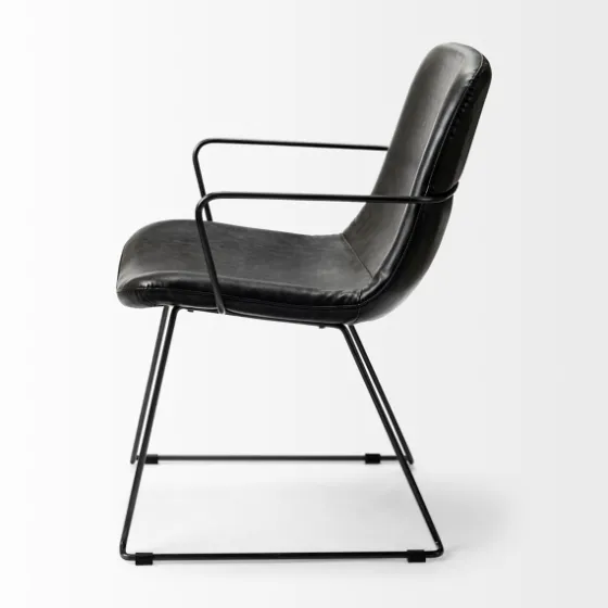 Modern Leather Wire Frame Dining Chair-Kirkland's Home Shop