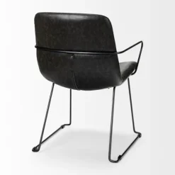Modern Leather Wire Frame Dining Chair-Kirkland's Home Shop