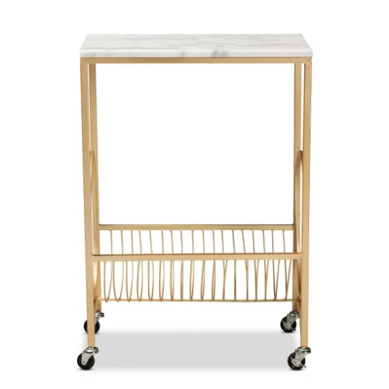 Modern Marble Deco Bar Cart-Kirkland's Home New