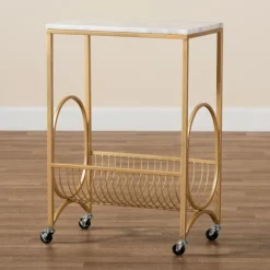 Modern Marble Deco Bar Cart-Kirkland's Home New