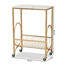 Modern Marble Deco Bar Cart-Kirkland's Home New