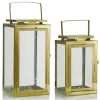 Modern Polished Lanterns, Set Of 2-Kirkland's Home Clearance