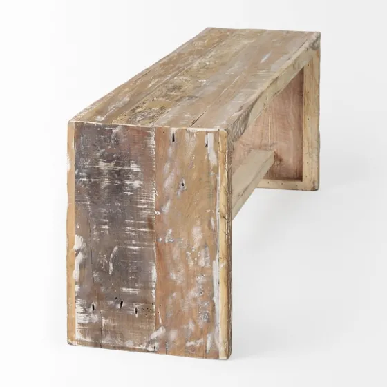 Modern Reclaimed Wood Bench-Kirkland's Home Best Sale