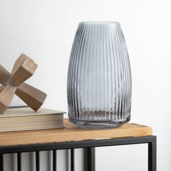 Modern Ribbed Glass Vase-Kirkland's Home Shop