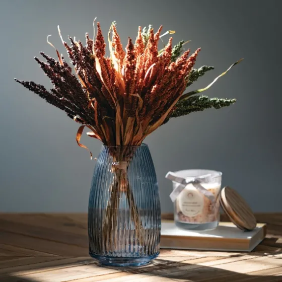 Modern Ribbed Glass Vase-Kirkland's Home Shop