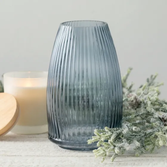 Modern Ribbed Glass Vase-Kirkland's Home Shop