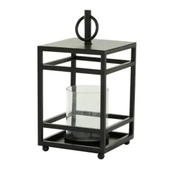 Modern Vintage Iron Framed Lantern, 15 In.-Kirkland's Home Outlet