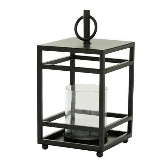 Modern Vintage Iron Framed Lantern, 15 In.-Kirkland's Home Outlet