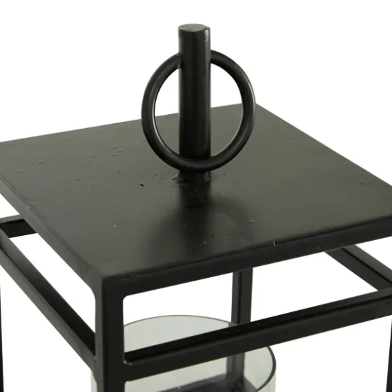 Modern Vintage Iron Framed Lantern, 15 In.-Kirkland's Home Outlet