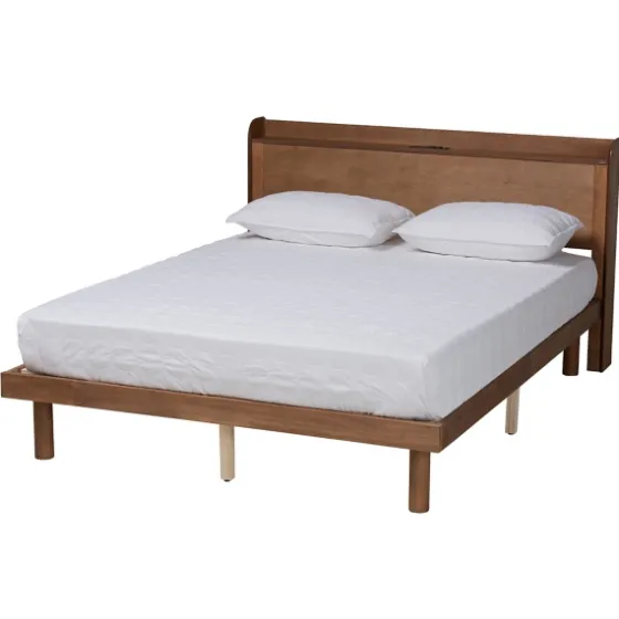 Modern Wood Queen Platform Bed-Kirkland's Home Cheap