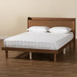 Modern Wood Queen Platform Bed-Kirkland's Home Cheap